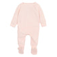 Nancy Velour L/S Zip Onesie - Peachy Pink