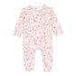 Flossy Print L/S Zip Romper