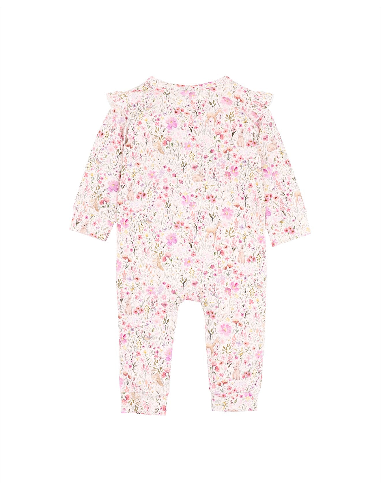 Flossy Print L/S Zip Romper