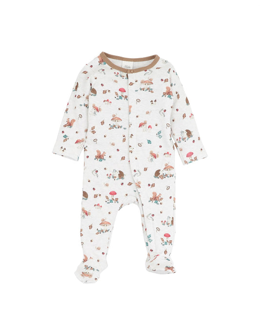 Toby Print L/S Zip Onesie