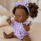 Lilac Gingham Doll Clothes Doll Romper Outfit - 38cm