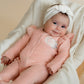 Gemma Velour Zip Onesie - Vintage Rose