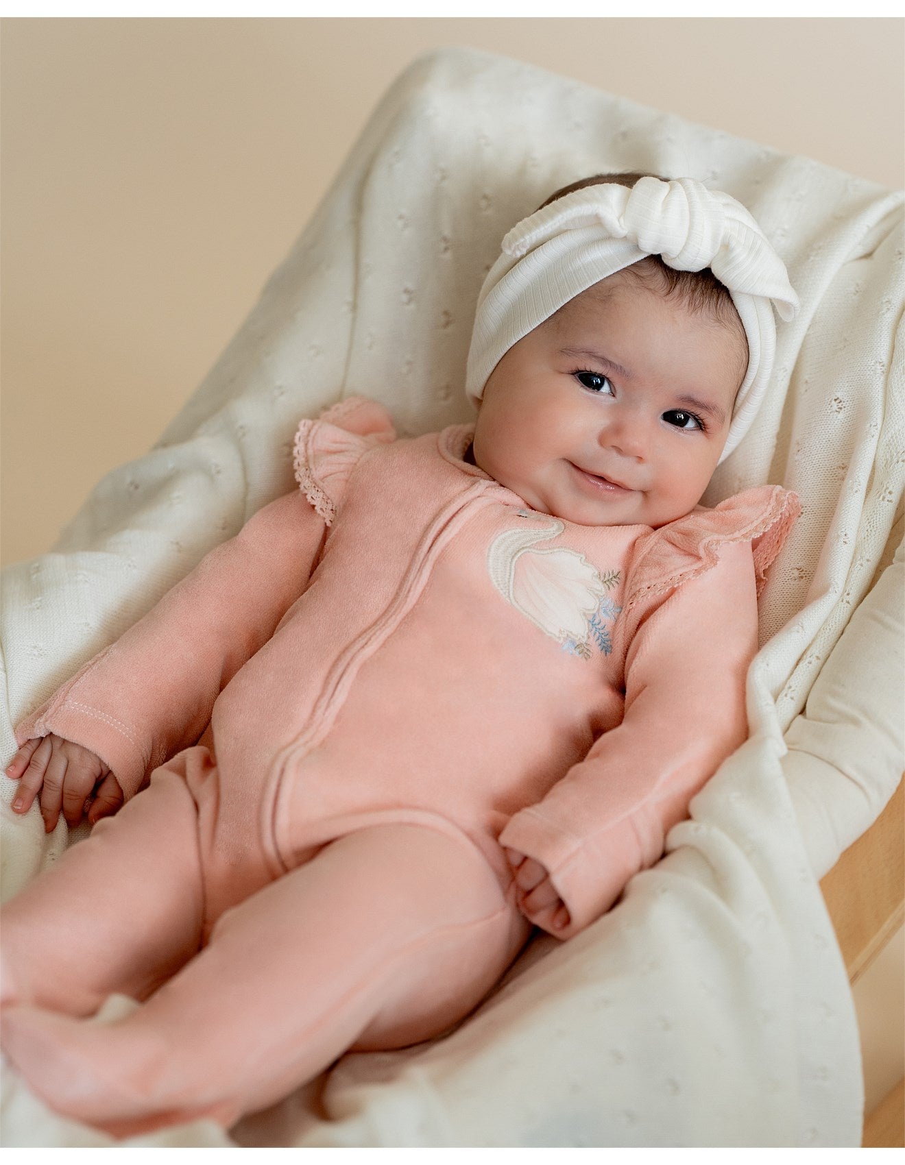 Gemma Velour Zip Onesie - Vintage Rose