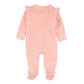 Gemma Velour Zip Onesie - Vintage Rose