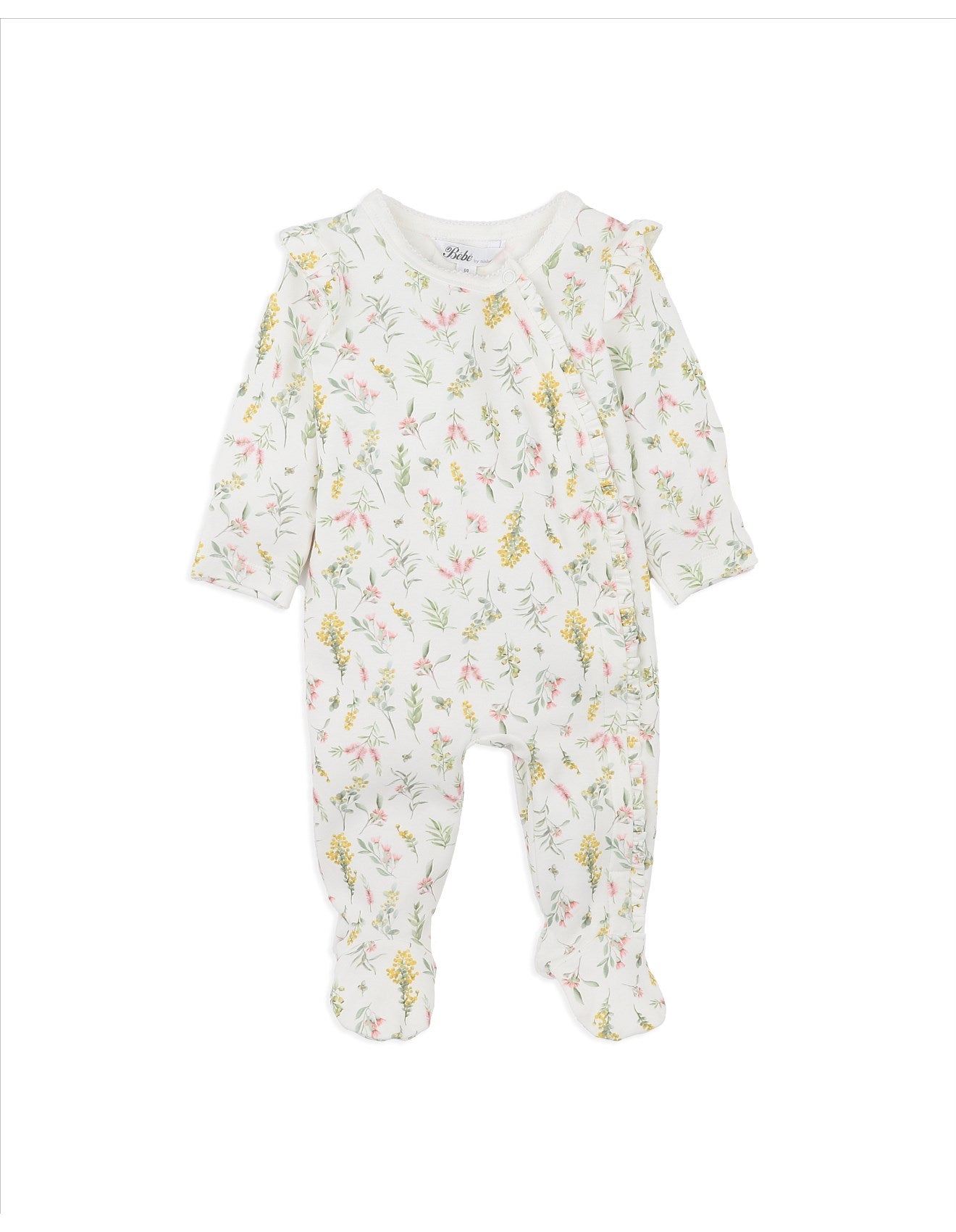 Charlie Wattle Zip Onesie - Wattle Print