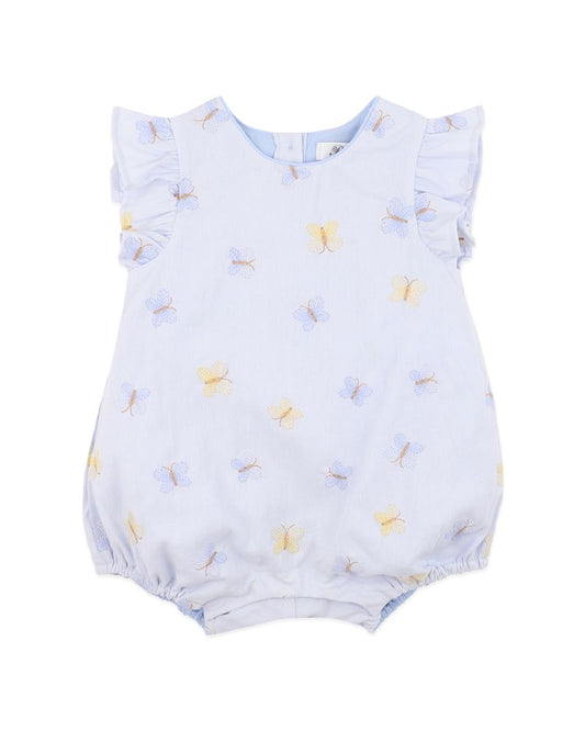 Libby Emb. Butterfly Romper - Pale Pink