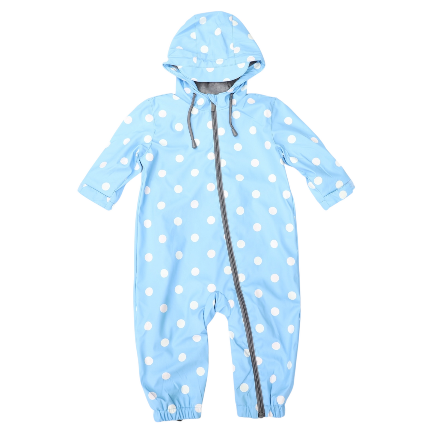 Polkadot Colour Change Rain Suit - Blue