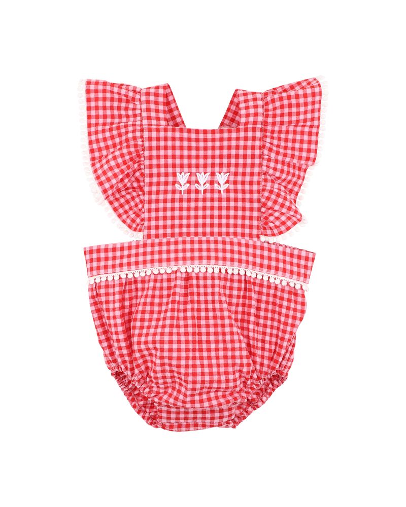 Sundae Bodysuit - Pink/Red Gingham