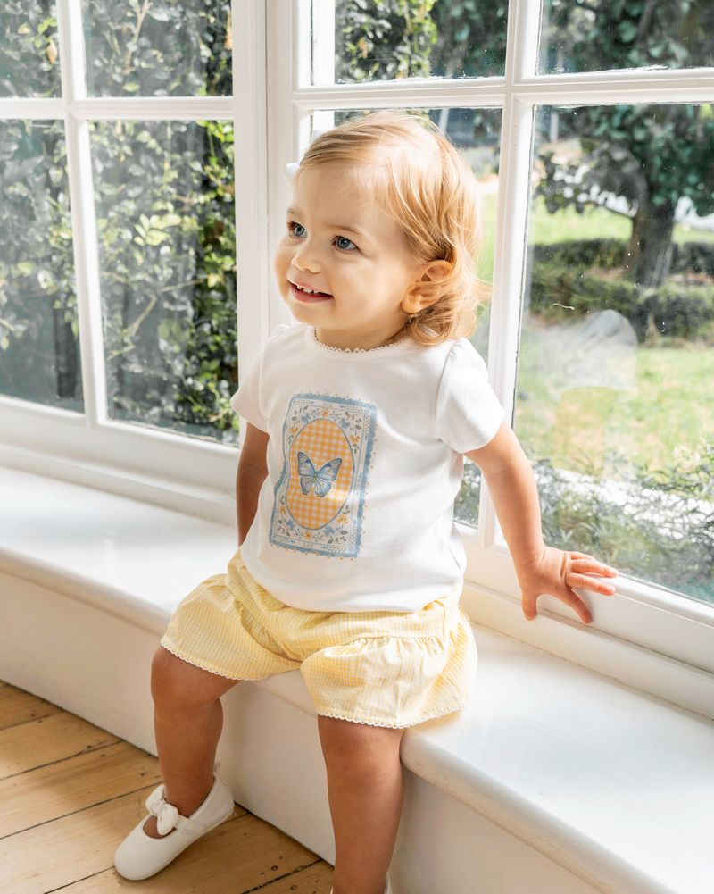 Libby Butterfly Tee - Cloud