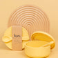 Silicone Suction Bowl w Lid - Buttercup