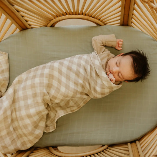 Classic Gingham Muslin Baby Swaddle
