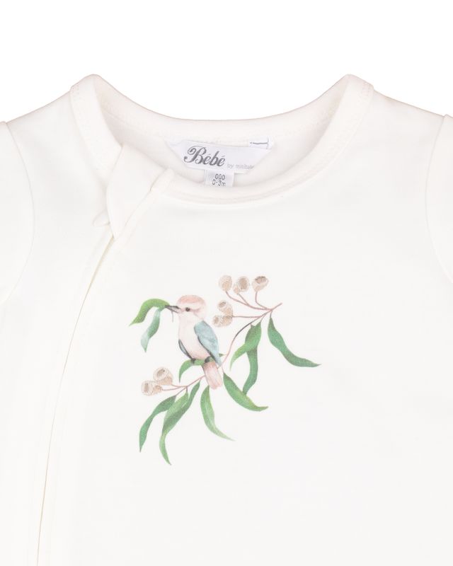 Taylor L/S Kookaburra  Zipsuit - Cloud