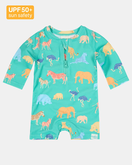 Toshi Swim Onesie L/S - Congo Seagrass