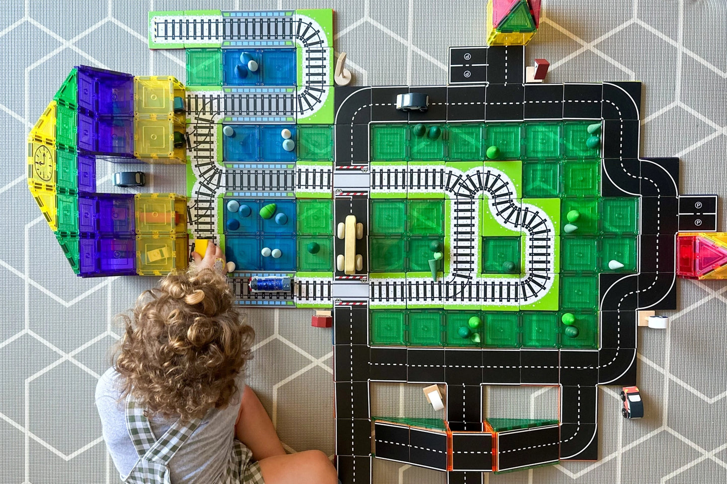 Magnetic Tile Topper - Train Pack 36Pce