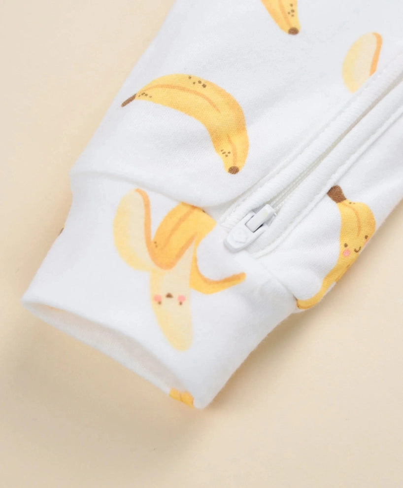Organic Cotton Growsuit - Bananas