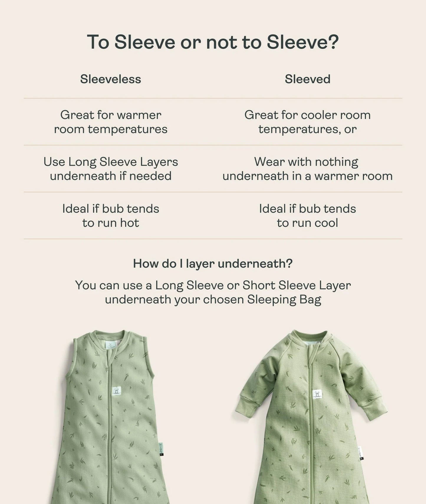 Jersey Sleeping Bag N/S 1.0 TOG - Oatmeal Marle