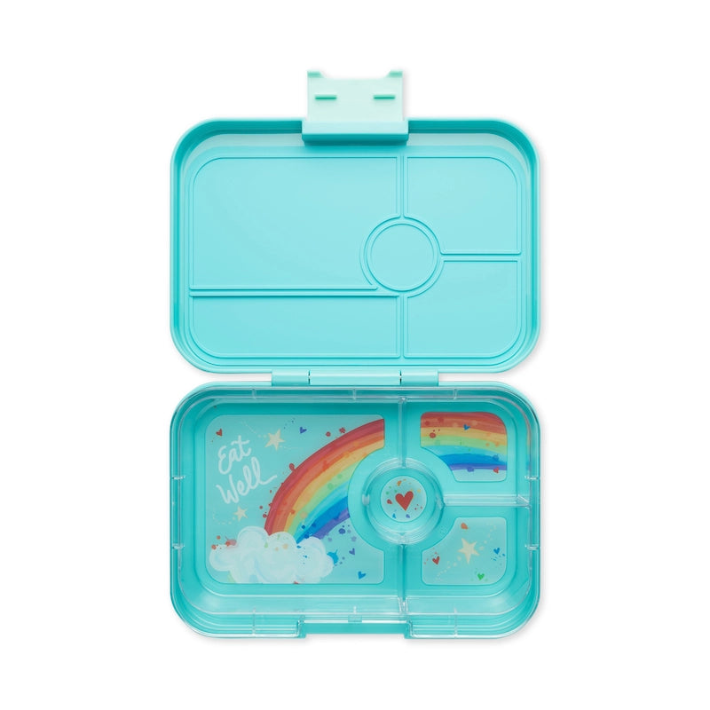Yumbox Tapas Bento Box - Aqua - 4 Compartment Tray