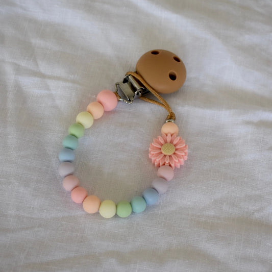 Daisy Dummy Clip - Pastel Rainbow