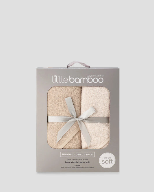 Baby Hooded Towels 2PK - Iced Coffee