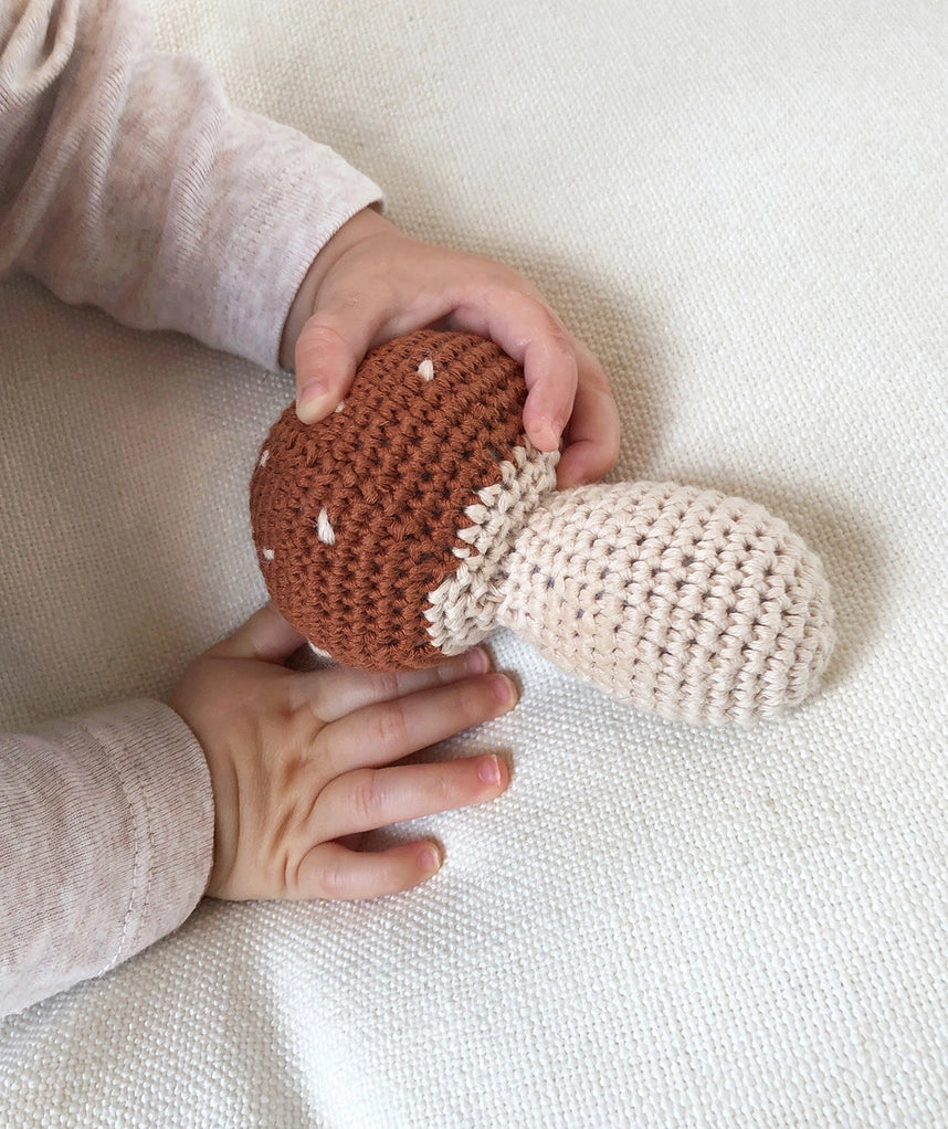 Crochet Mushroom Rattle