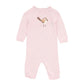 Bird Knitted Romper - Soft Pink Marl