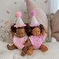 Dolls Pink Birthday Cupcake Bib & Diaper Doll Set - Fits 34-38cm