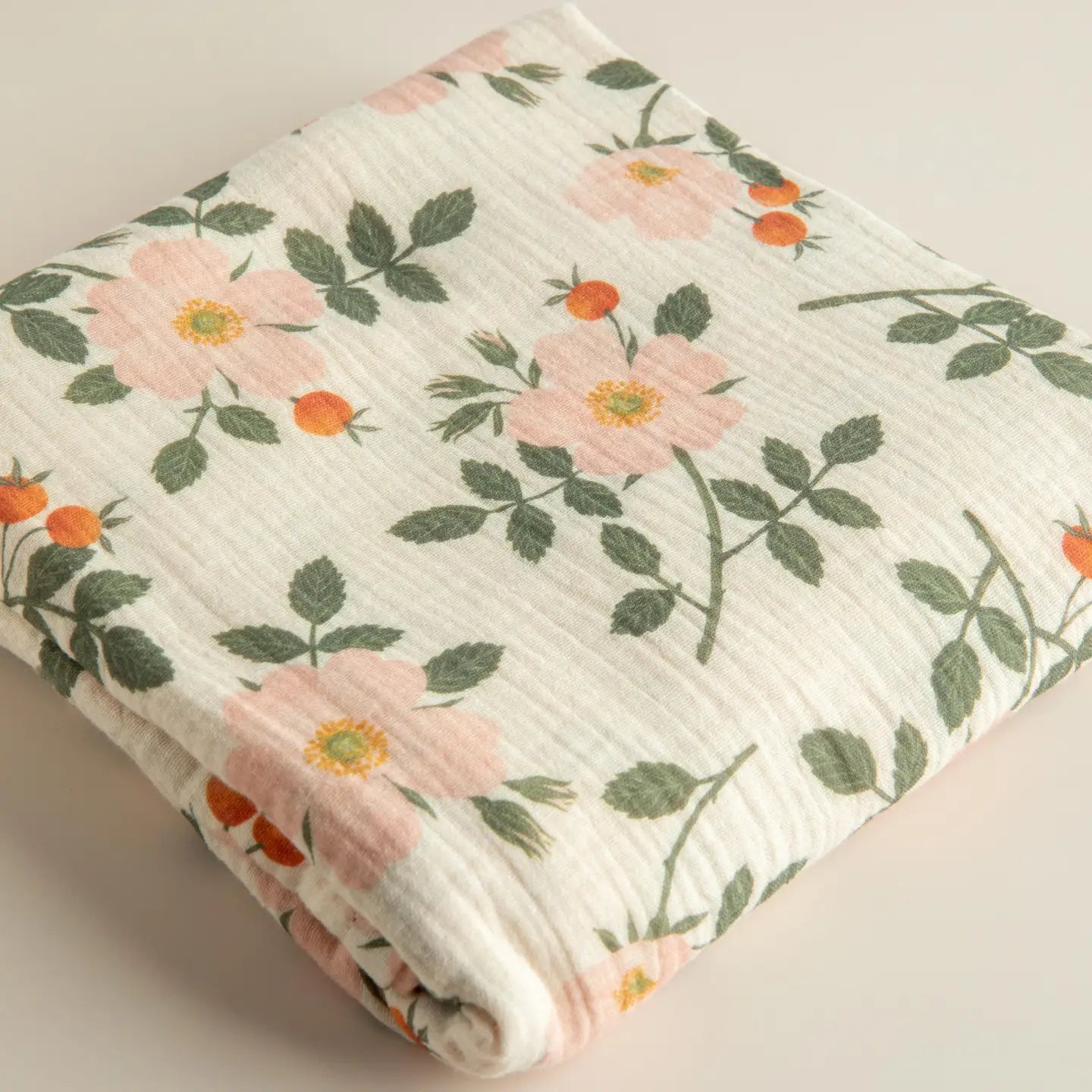 Wild Roses Muslin Baby Swaddle