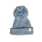 Knitted Pom Beanie - Blue