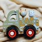 Wooden Zoo Truck Toy with Animal Figurines