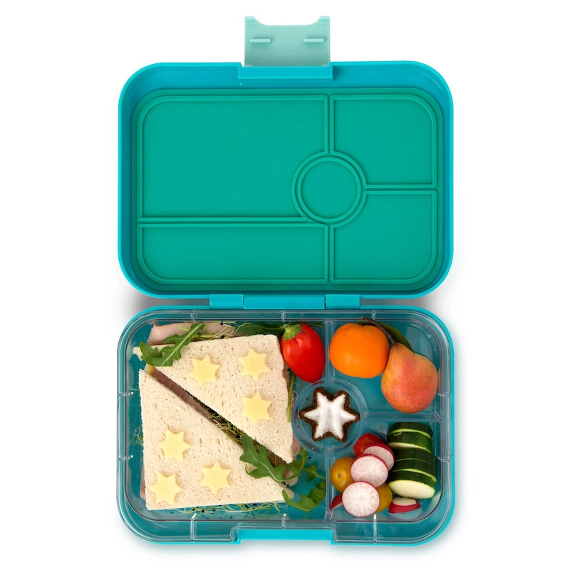 Yumbox Tapas Bento Box - Aqua - 4 Compartment Tray