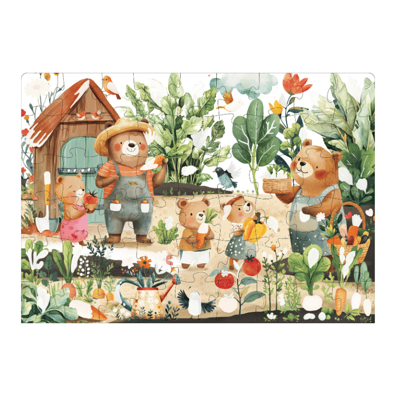 Magic Water Puzzle & Book Set - Vegetable Garden