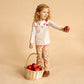 Orchard Bloom Emb. L/S Fruit Tee - Cloud