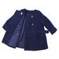 Double Breasted Satin Lined Overcoat - Navy
