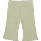 Flared Rib Leggings - Olive Green