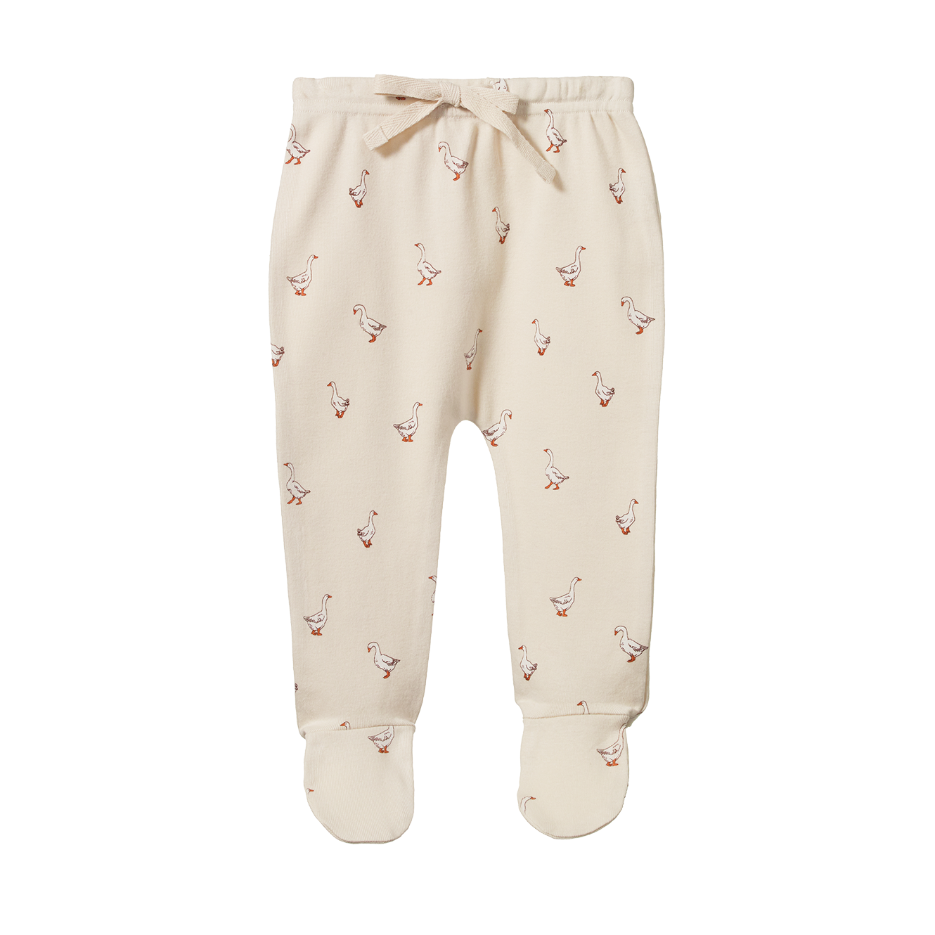 Footed Romper Pants - Goosey Print