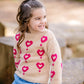 Girls Hearts Jumper - Multi