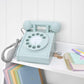 Wooden Rotary Telephone - Aqua Green