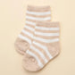 Organic Cotton Baby Socks - Oat Stripes
