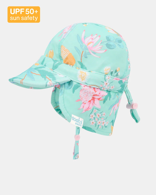 Toshi Swim Flap Cap - Waratah Mint