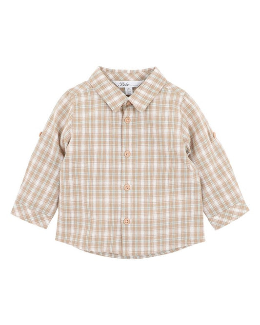 Isaac Check Shirt - Natural Check