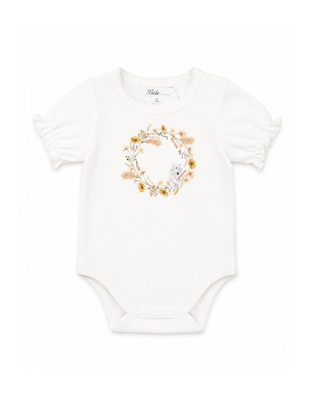 Taylor Floral Koala Bodysuit - Cloud