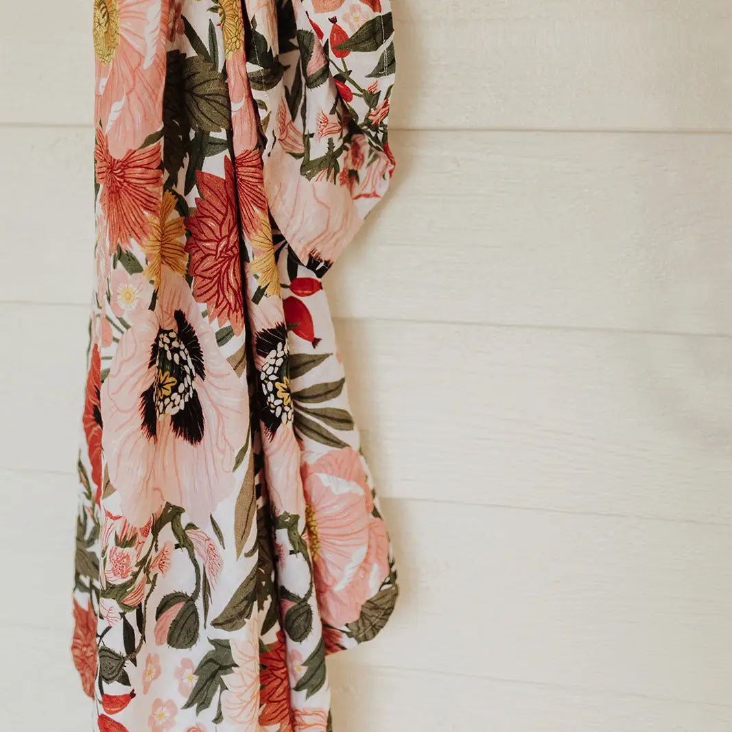 Les Fleurs Muslin Baby Swaddle