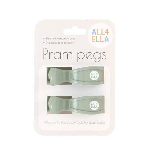 Pram Pegs 2 Pk - Sage