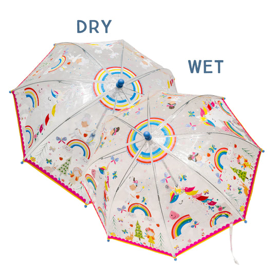 Colour Changing Umbrella - Rainbow Fairy (Transparent)
