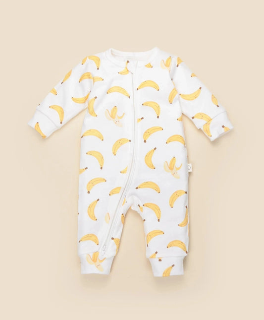 Organic Cotton Growsuit - Bananas