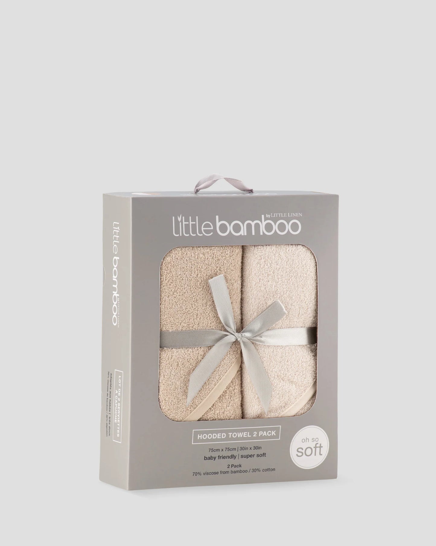 Baby Hooded Towels 2PK - Iced Coffee