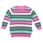 Long Stripe Knit Sweater - Green