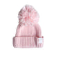 Knitted Pom Beanie -  Baby Pink