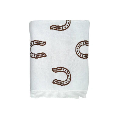 Knit Blanket - Western Horse Shoe
