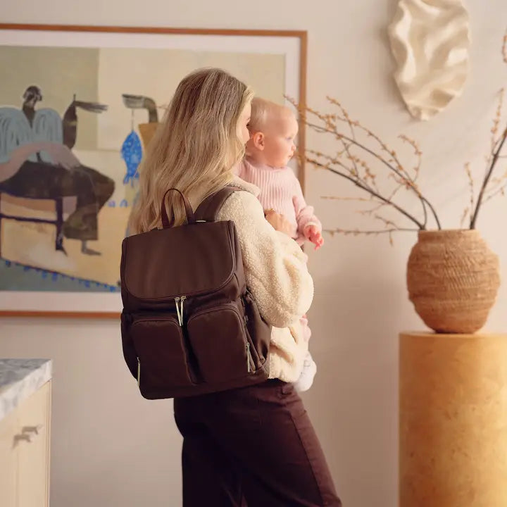 Signature Nappy Backpack - Chocolate Nylon